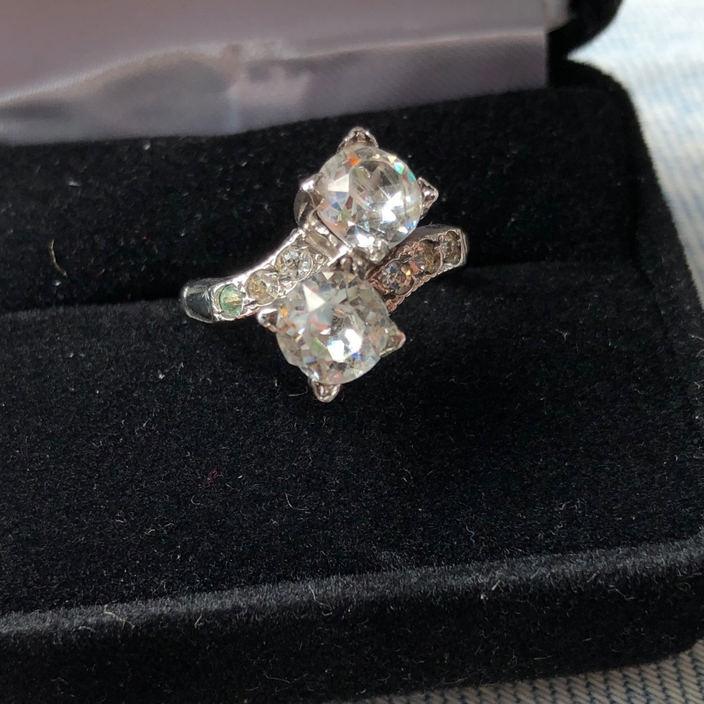 Vintage Thomas McGrath Sterling Silver CZ Ring size 6 - Picture 9 of 16